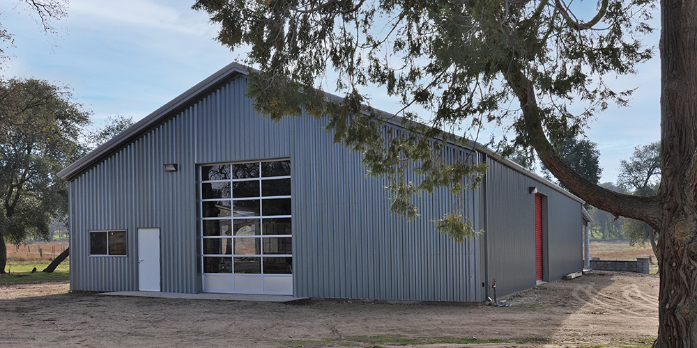 Art Gallery Steel Building - Wrap Around Lean-To - California