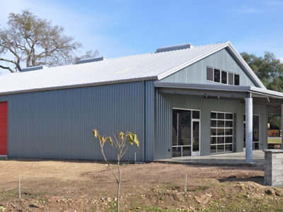 Art Gallery Steel Building - Wrap Around Lean-To - California