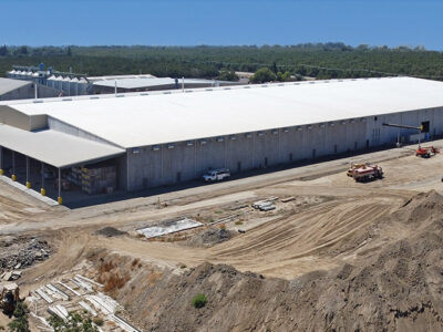 Bulk storage & processing agricultural metal building