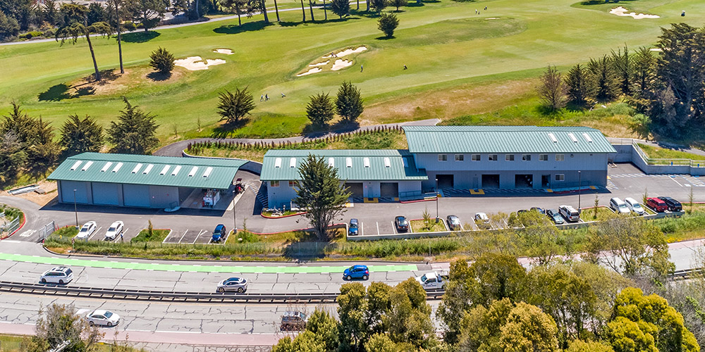 Pre-engineered metal building golf club