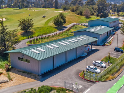 Pre-engineered steel building golf club