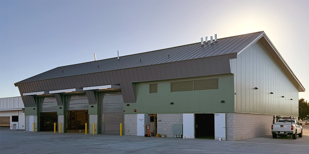 Maintenance facility metal building