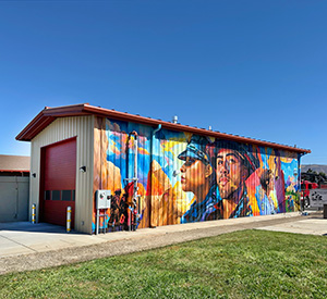 Fire station metal building