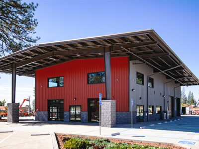 Commercial retail metal building